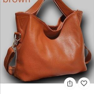 Womens light brown large shoulder vintage handbag New without tags